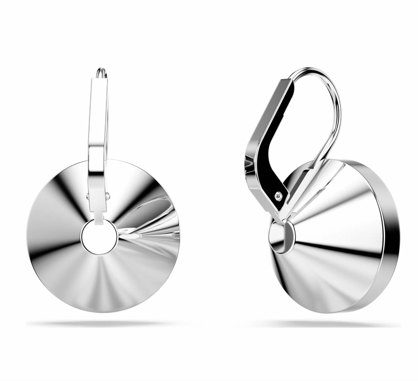 Bella Green Round Silver Drop Earrings