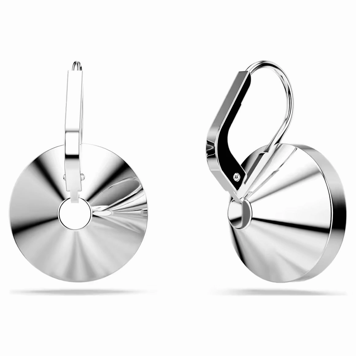 Bella Pink Round Silver Drop Earrings