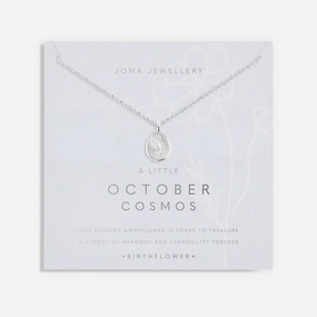 Birth Flower A Little October Cosmos Silver Plated Necklace 7468