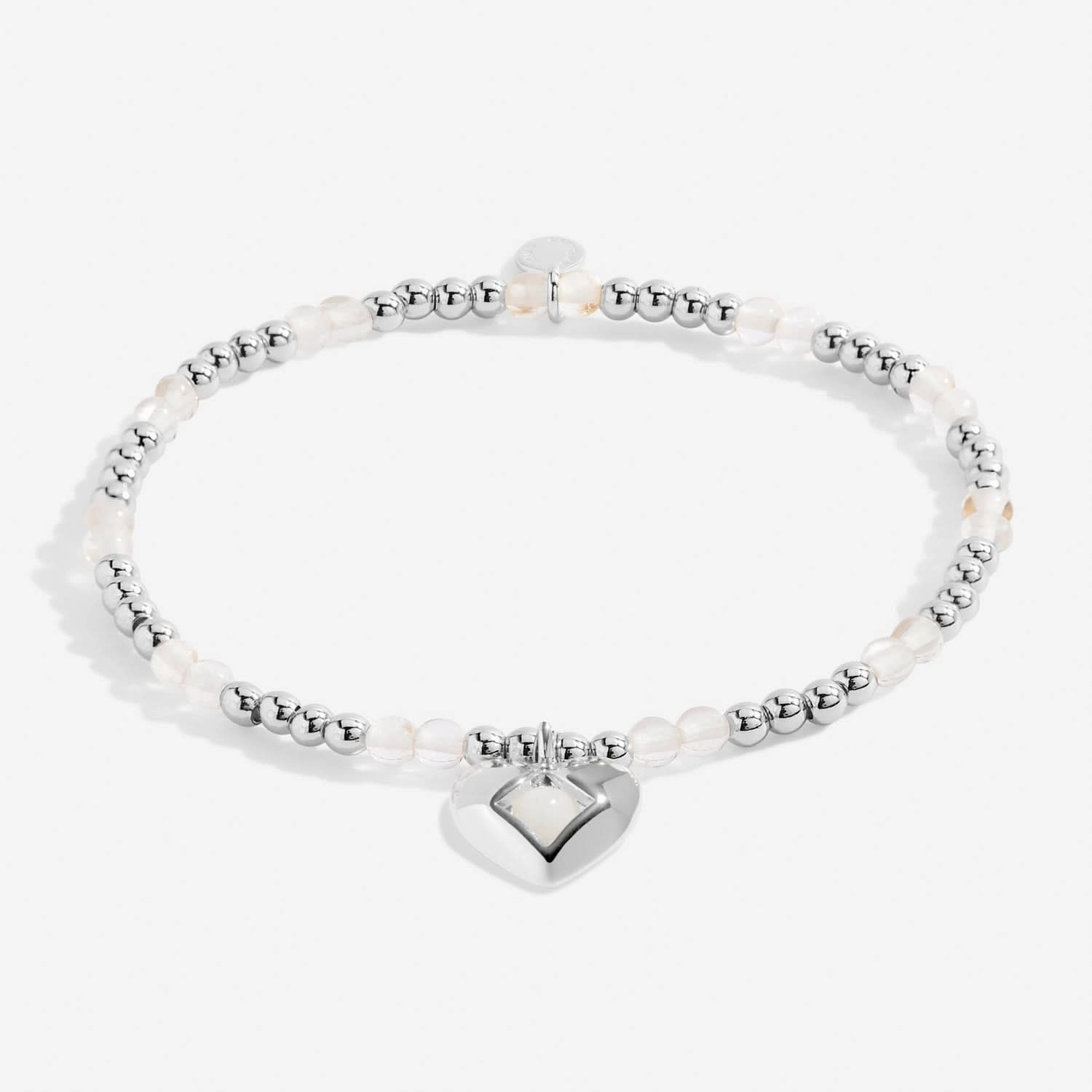 Birthstone A Little April Rock Crystal Silver Plated Bracelet 8318