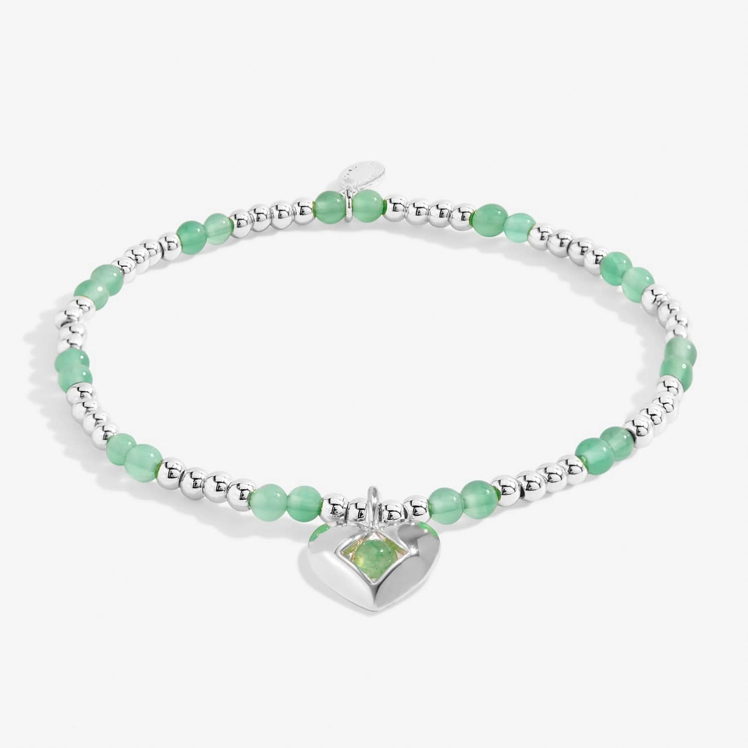 Birthstone A Little August Aventurine Silver Plated Bracelet 8322
