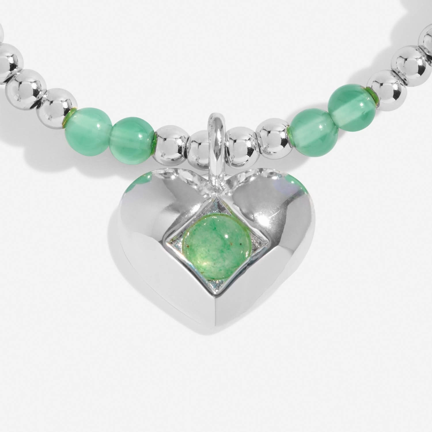 Birthstone A Little August Aventurine Silver Plated Bracelet 8322