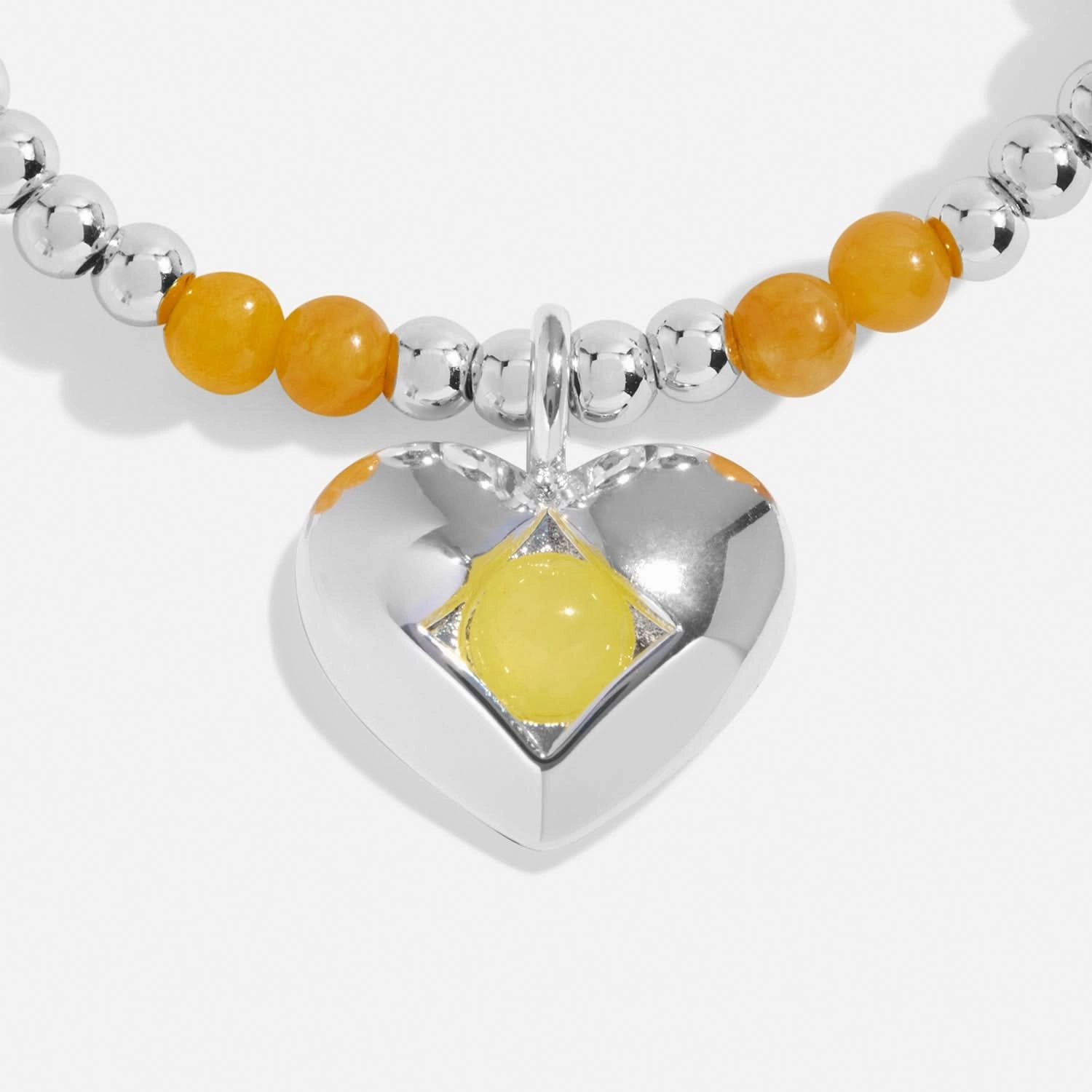 Birthstone A Little November Yellow Quartz Silver Plated Bracelet 8325
