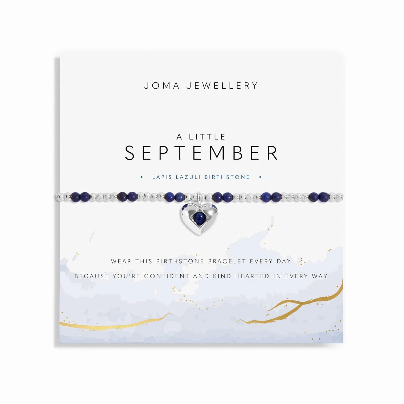 Birthstone A Little September Lapis Lazuli Silver Plated Bracelet 8323