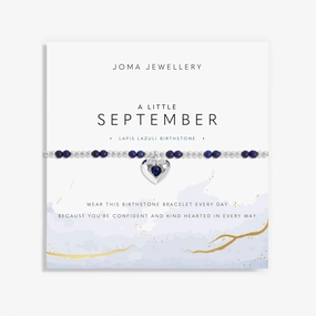 Birthstone A Little September Lapis Lazuli Silver Plated Bracelet 8323