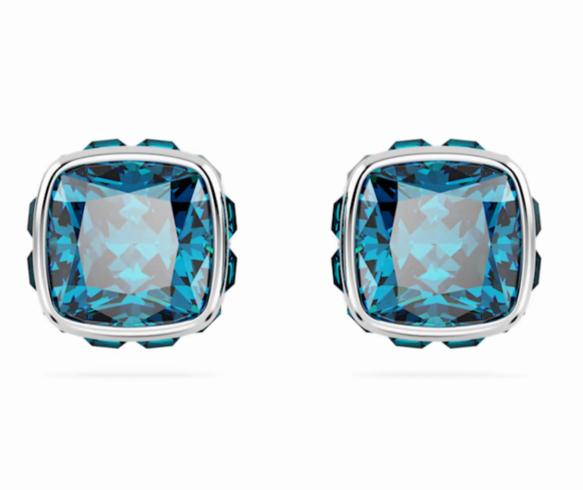 Birthstone December Blue Square - Necklace & Earrings