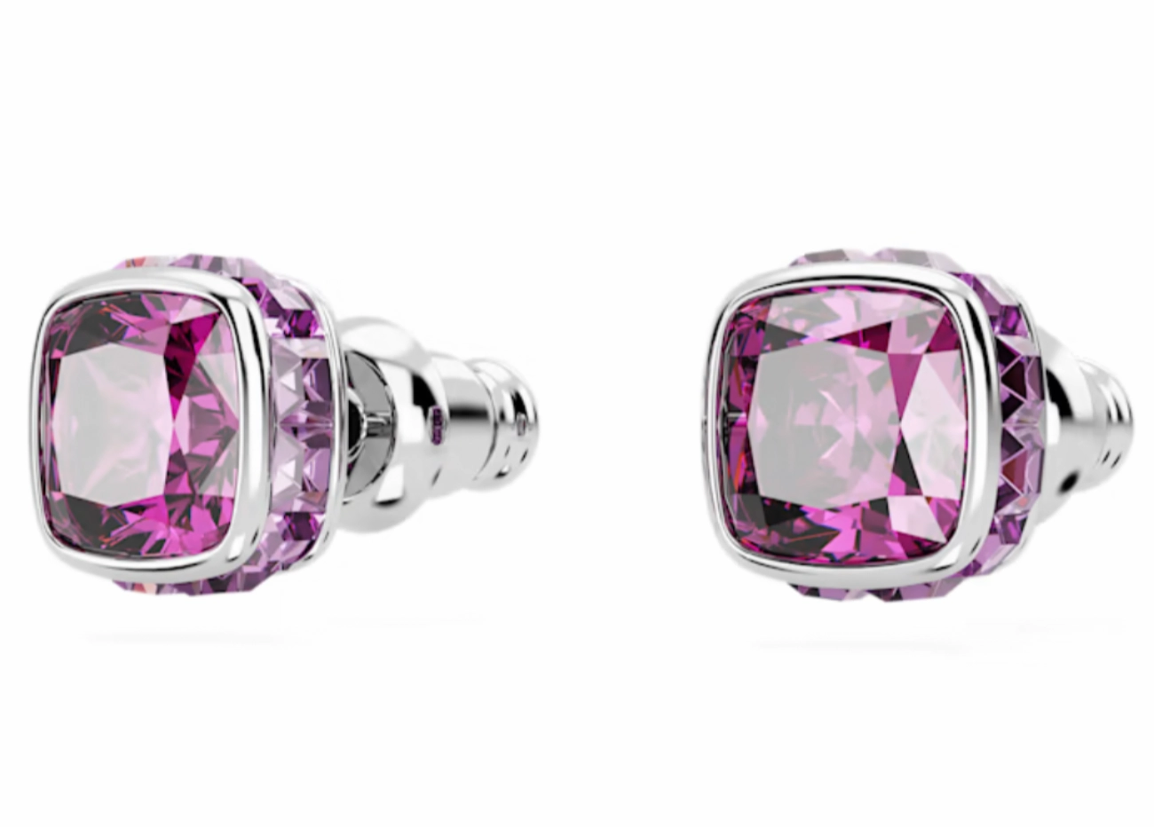 Birthstone February Purple Square - Necklace & Earring