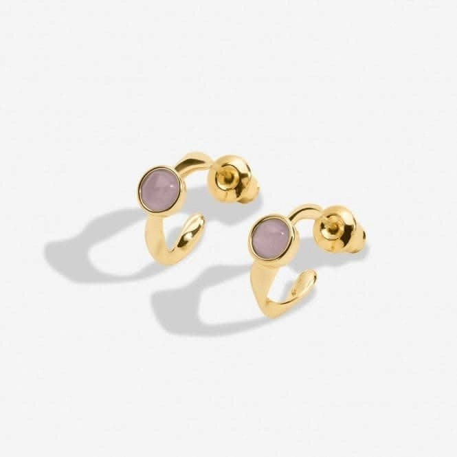 Birthstone Hoop Earring July Gold Plated Earrings 6753