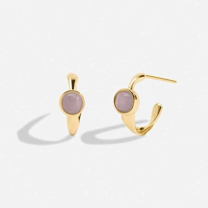 Birthstone Hoop Earring July Gold Plated Earrings 6753