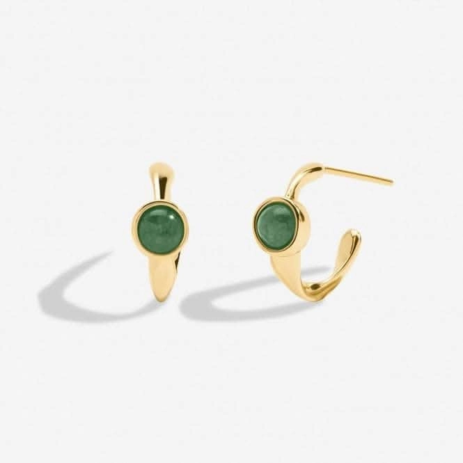 Birthstone Hoop Earring May Gold Plated Earrings 6751