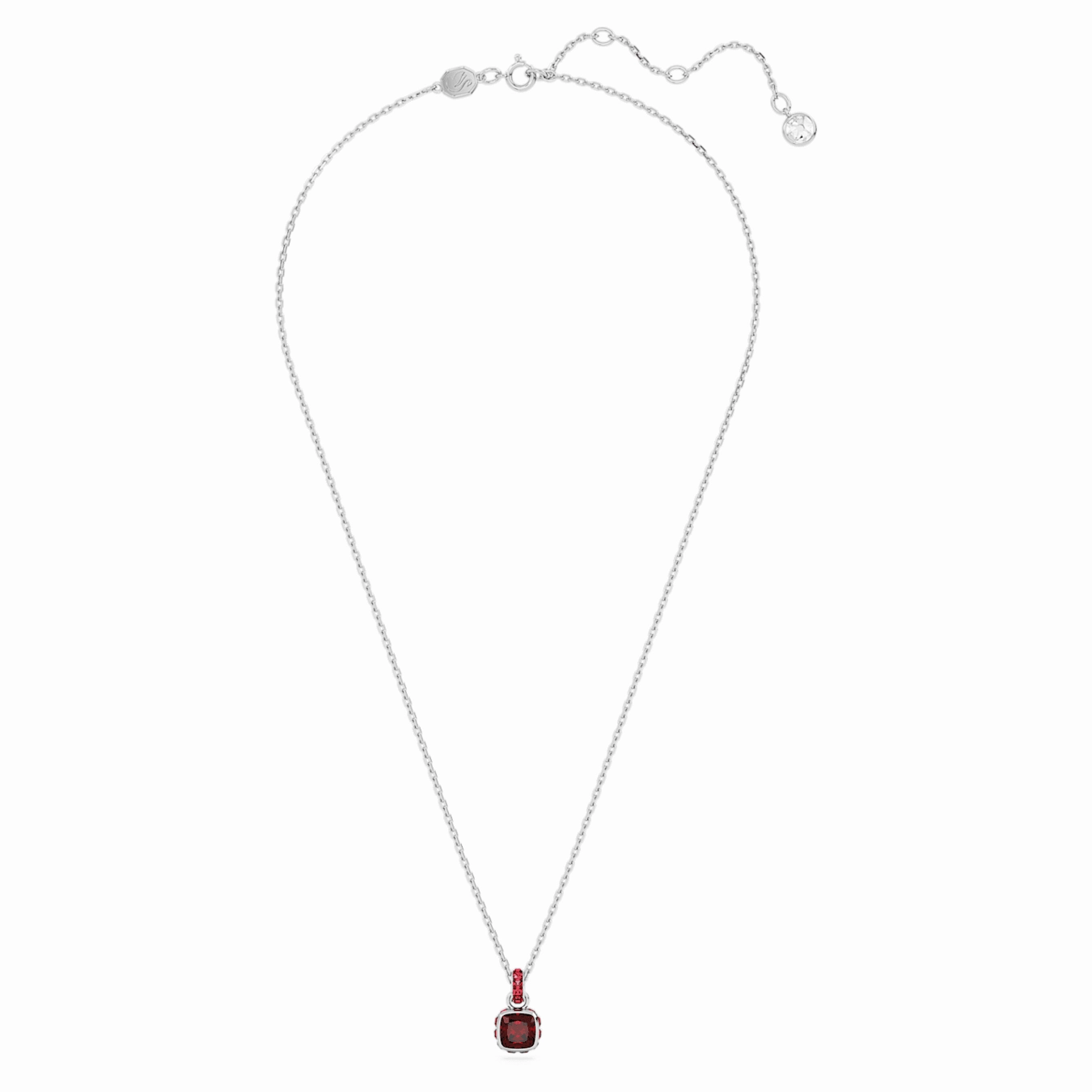Birthstone January Red Square - Necklace & Earring