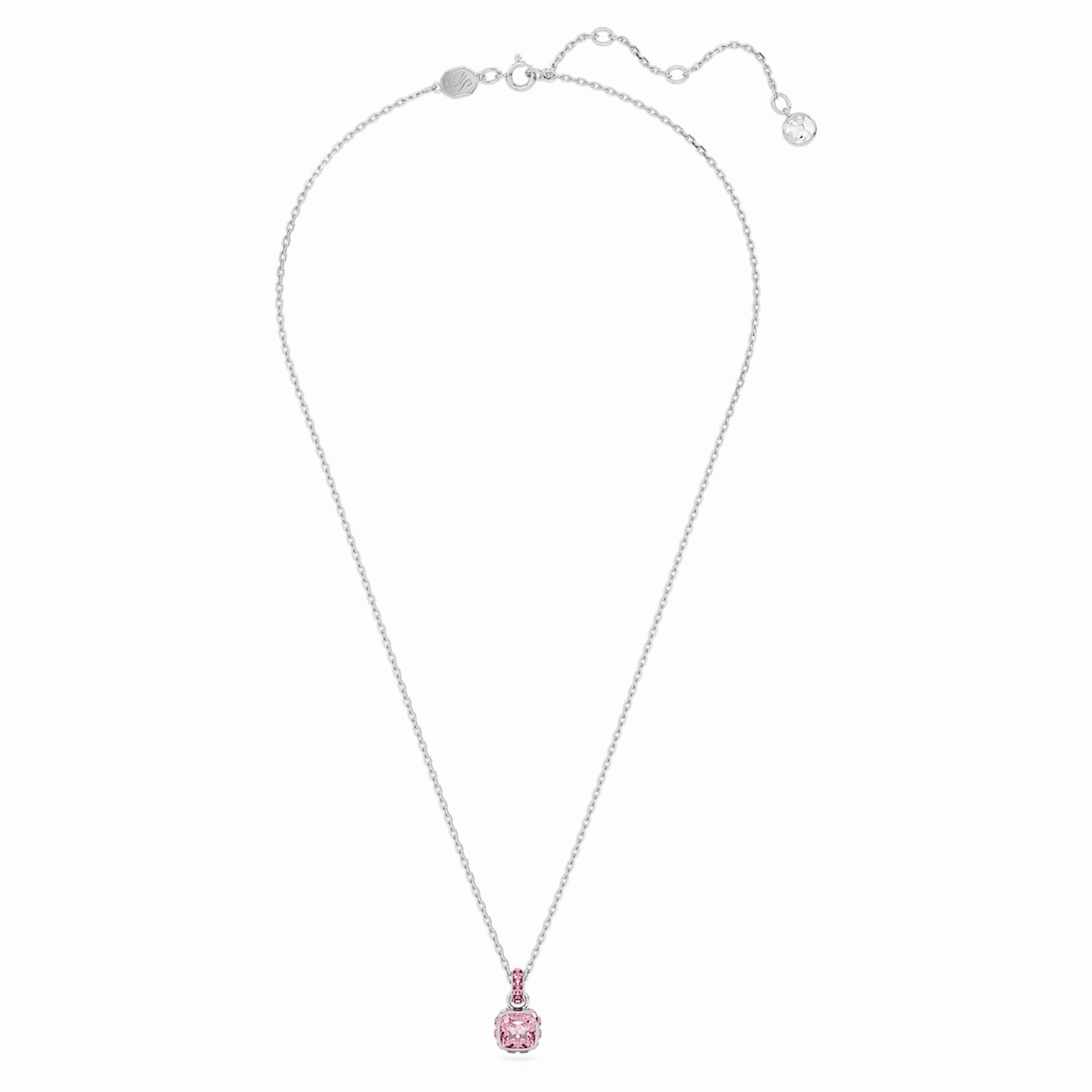Birthstone October Pink Square - Necklace & Earring