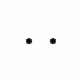Black CZ Stud Earrings - 4 Sizes