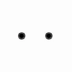 Black CZ Stud Earrings - 4 Sizes