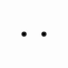 Black CZ Stud Earrings - 4 Sizes