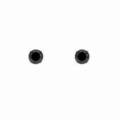 Black CZ Stud Earrings - 4 Sizes