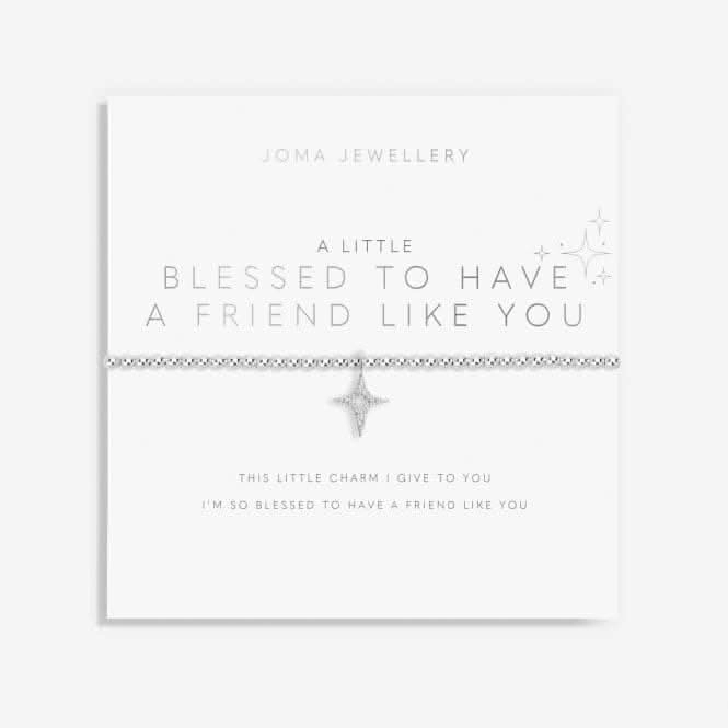 Blessed To Have A Friend Like You Silver 17.5cm Stretch Bracelet 6079