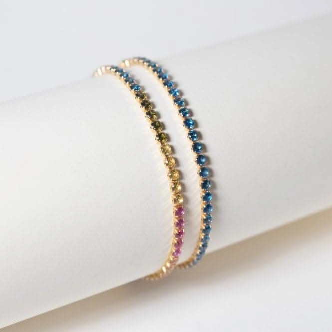 Blue Zirconia Ellera Grande Bracelet SJ-B2870-BLCZ-YG