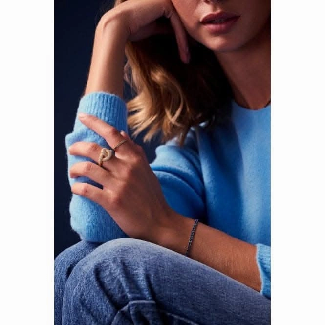 Blue Zirconia Ellera Grande Bracelet SJ-B2870-BLCZ-YG