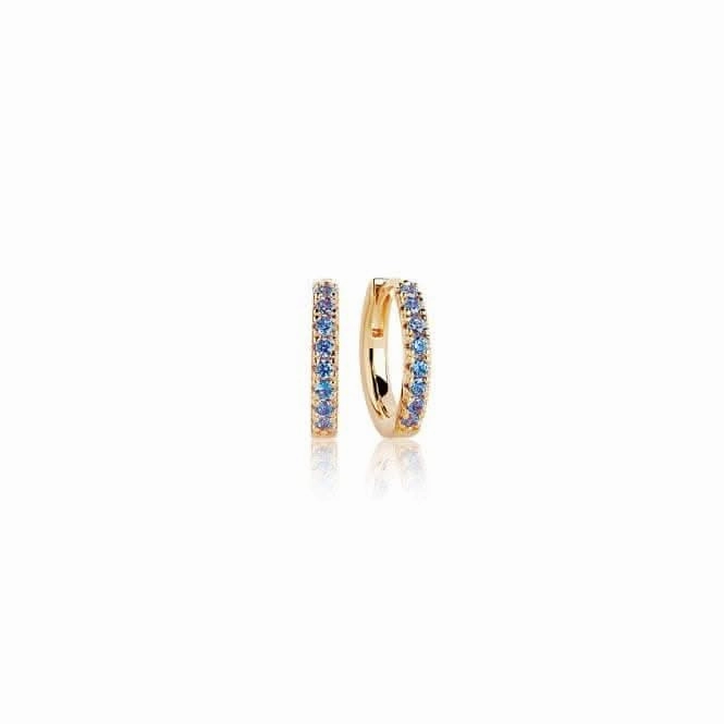 Blue Zirconia Ellera Medio Earrings SJ-E2859-BLN(YG)