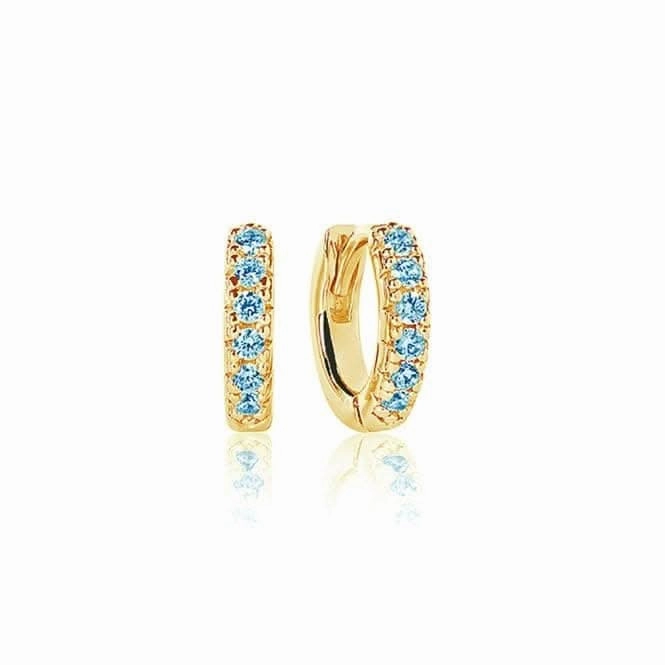 Blue Zirconia Ellera Piccolo Earrings SJ-E1066-BLN(YG)