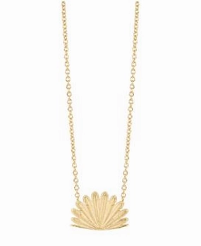 Boh Runga - Fan Tail Sunrise Necklace Gold Plate