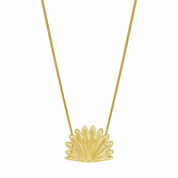 Boh Runga - Fantail Sunrise Locket Gold Plate