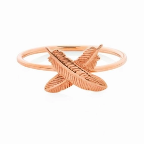 Boh Runga - Feather Kisses Ring 9ct Rose Gold