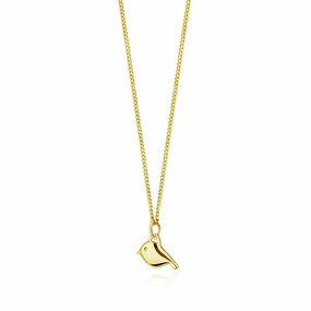 Boh Runga - Gold Plated Robin Pendant