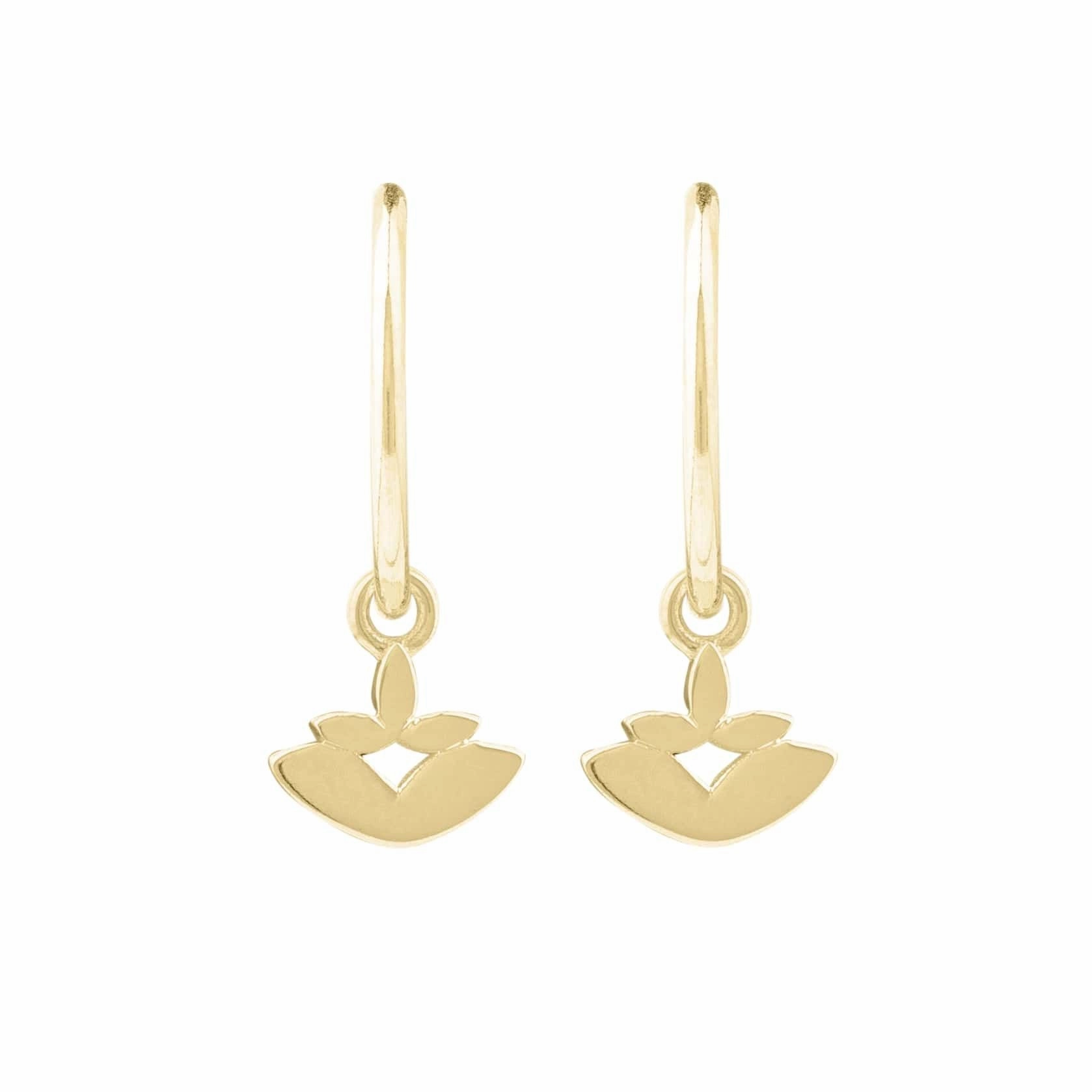 Boh Runga - Lotus Flower Sleeper Gold Plated