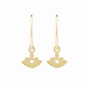 Boh Runga - Lotus Flower Sleeper Gold Plated