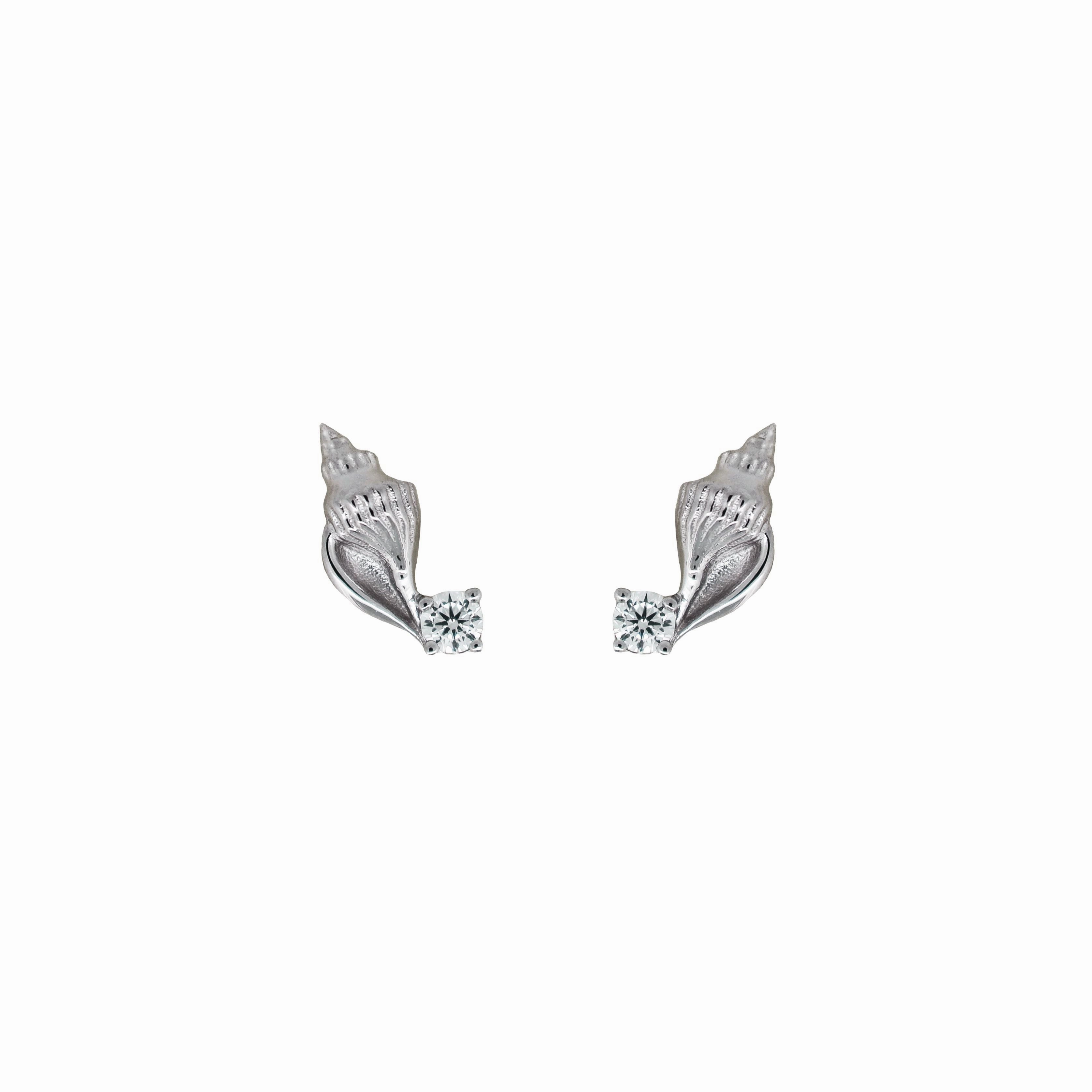 Boh Runga - Pearly Shell Studs Silver