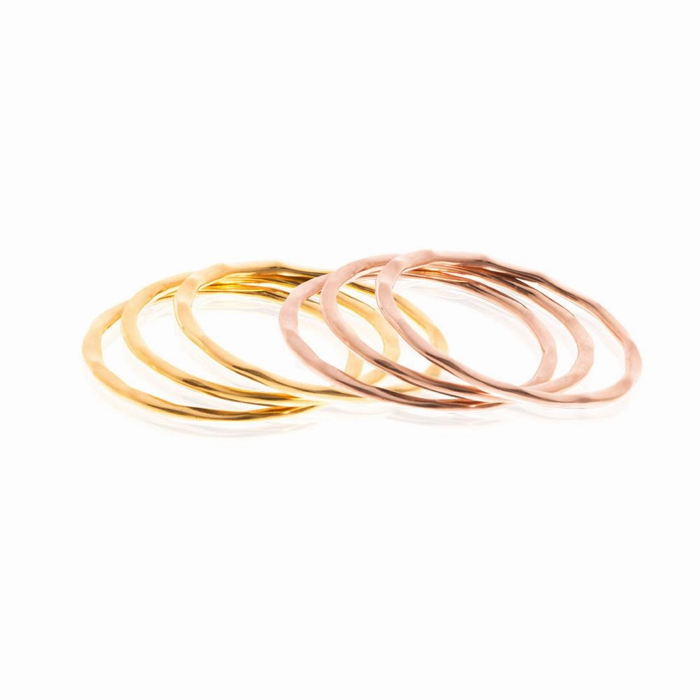 Boh Runga - Small But Perfectly Formed Lil Stacker Rings 9ct Rose Gold
