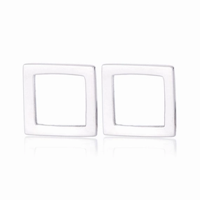 Boh Runga - Square Studs Silver