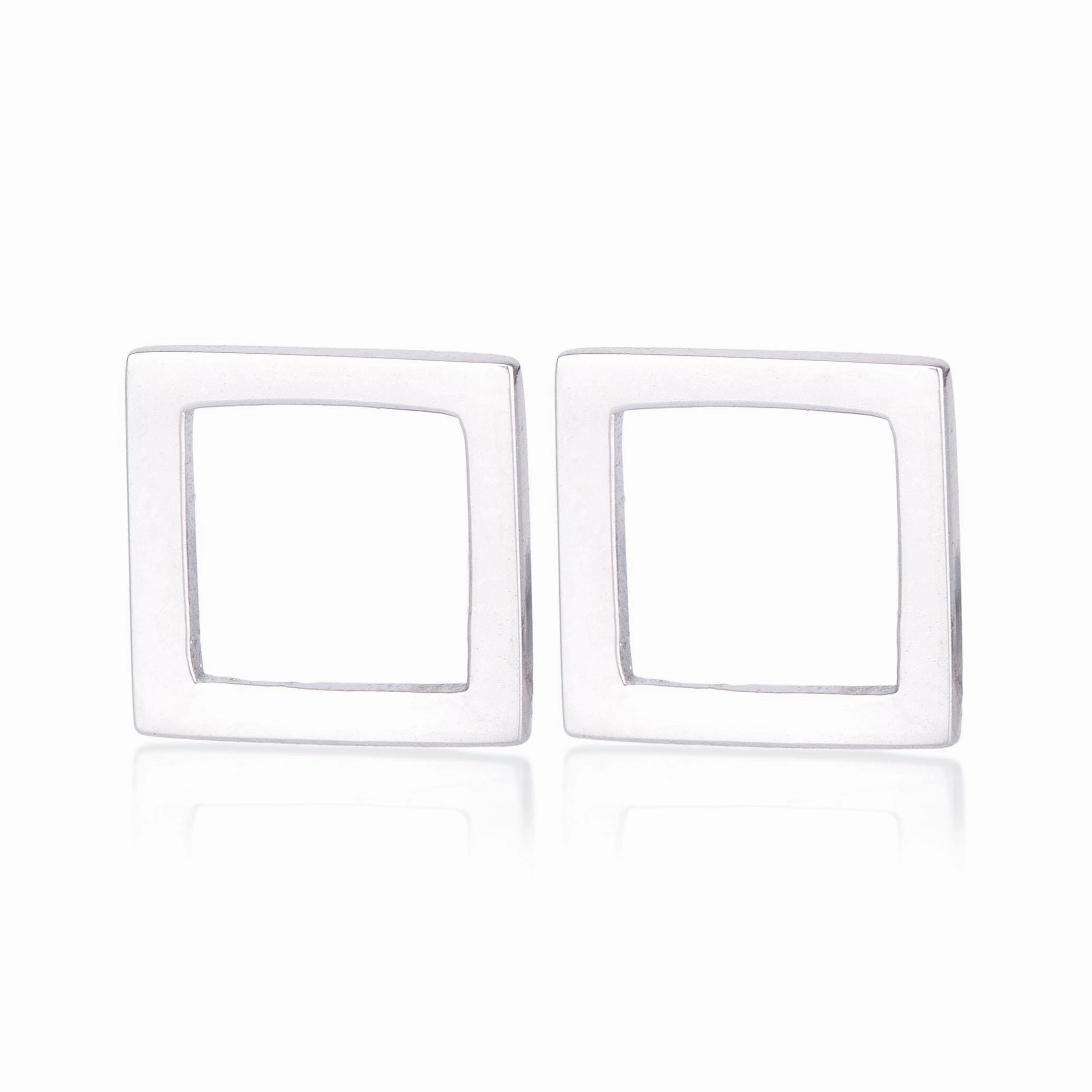 Boh Runga - Square Studs Silver