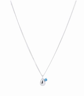 Boh Runga - The Duette in Blue Topaz Pendant In sterling Silver