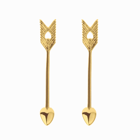 Boh Runga -Arrow Studs 9ct Gold