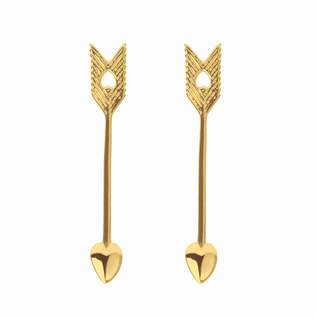 Boh Runga -Arrow Studs 9ct Gold