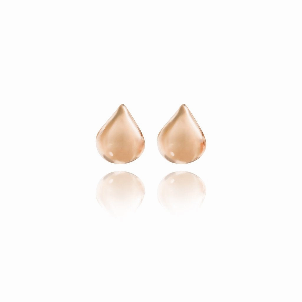Boh Runga Droplet Studs - 9ct Rose Gold