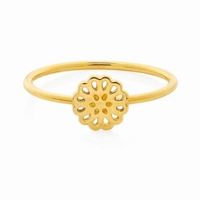 Boh Runga Lotus Ring - 9ct Yellow Gold