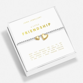 Boxed A Little Friendship Silver Gold Plated Bracelet 7616