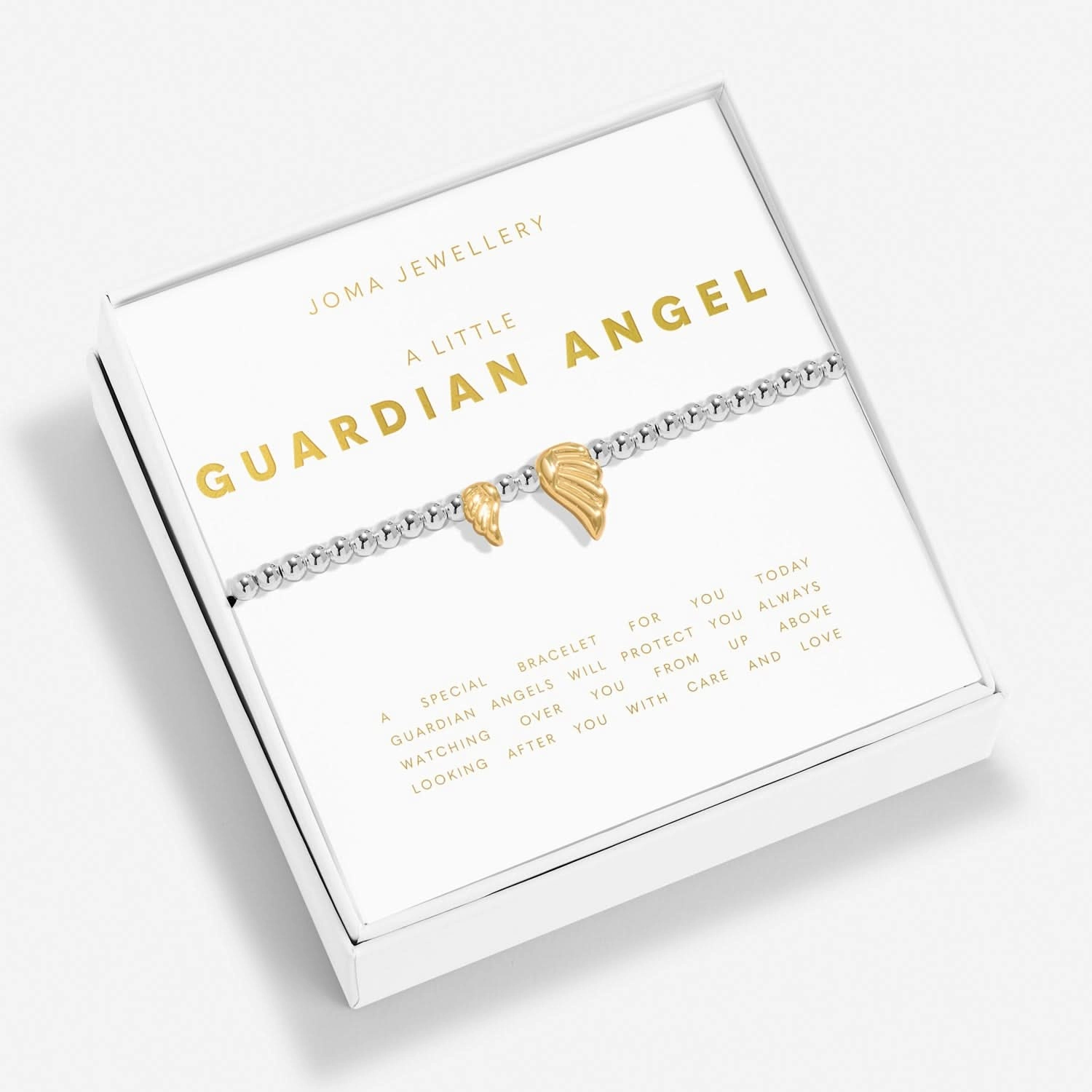 Boxed A Little Guardian Angel Silver & Gold Plated Bracelet 8191