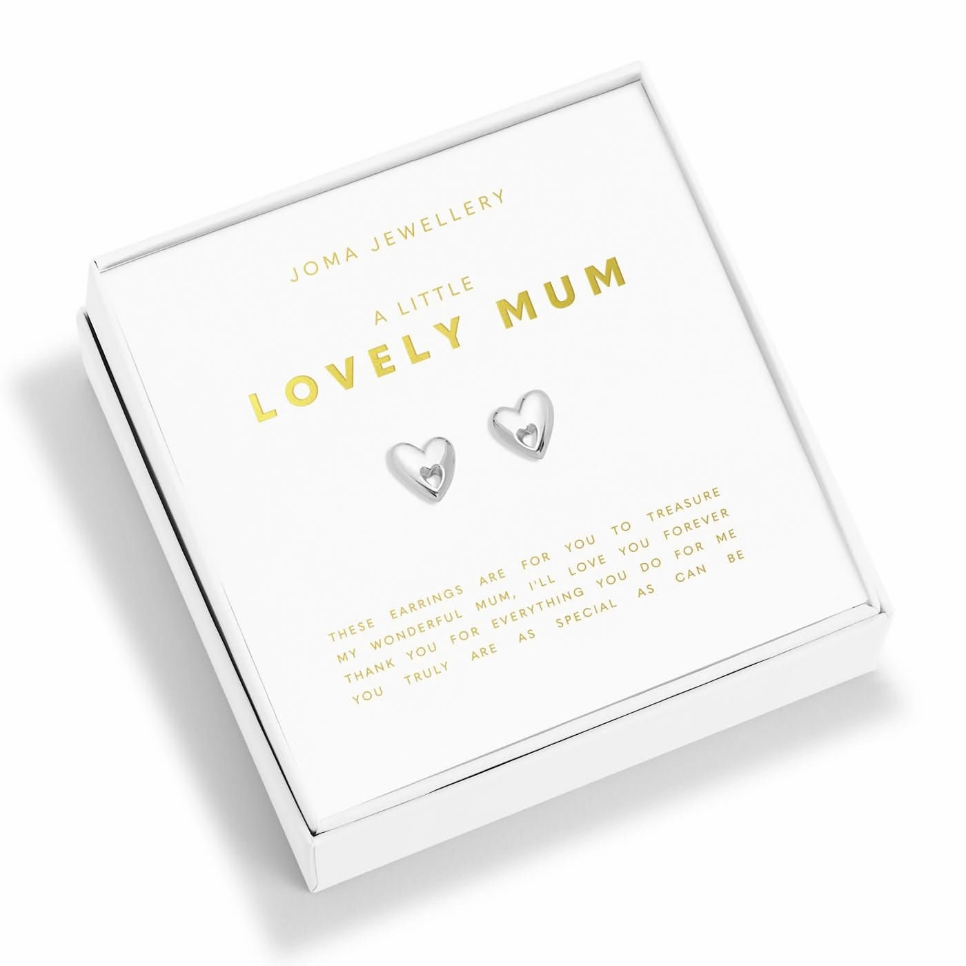Boxed A Little Lovely Mum Silver Plated Earrings 7650
