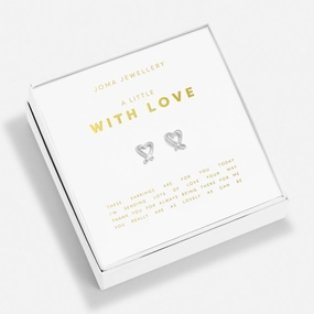 Boxed A Little With Love Silver Plated Earrings 7654