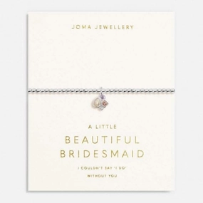 Bridal A Little Beautiful Bridesmaid Silver Plated 17.5cm Bracelet 7031