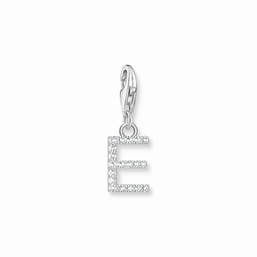 Charm Pendant letter E silver