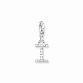 Charm Pendant letter I silver