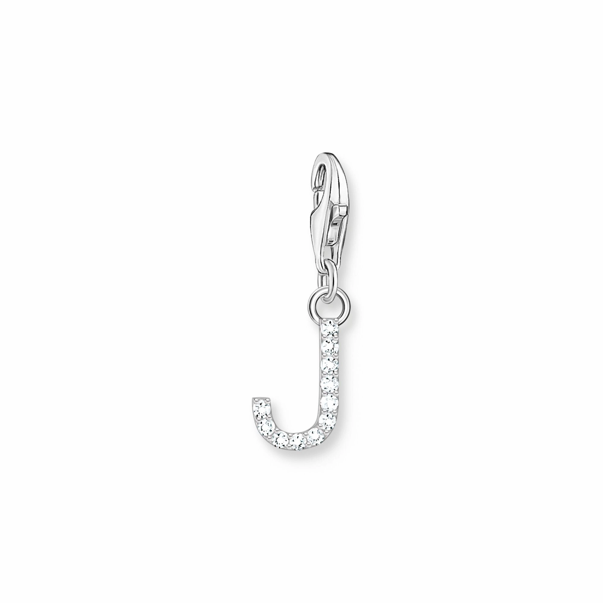 Charm Pendant letter J silver