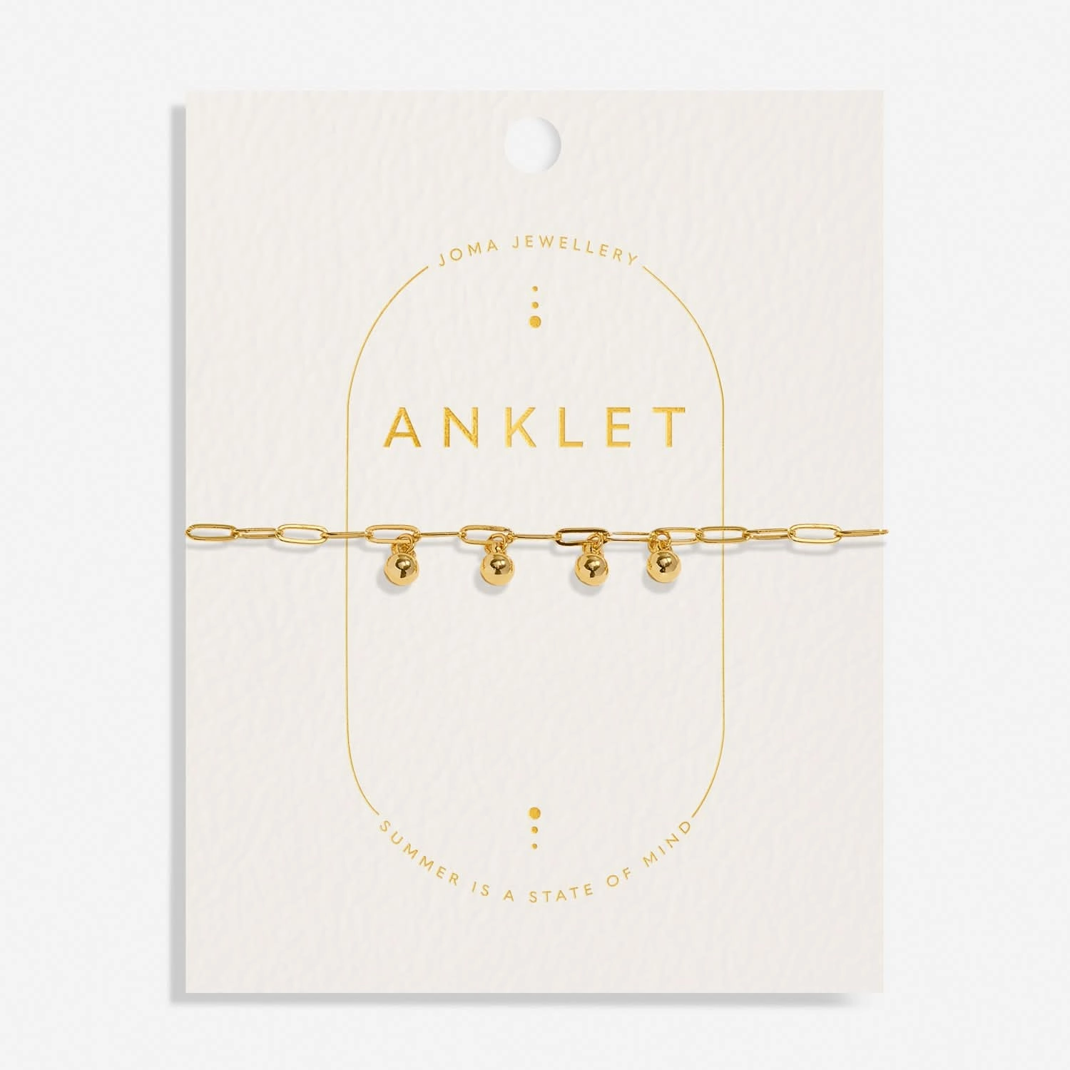 Charms Gold Plated Anklet 8534
