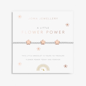 Children's A Little Flower Power Silver And Rose Gold Plated Bracelet C808